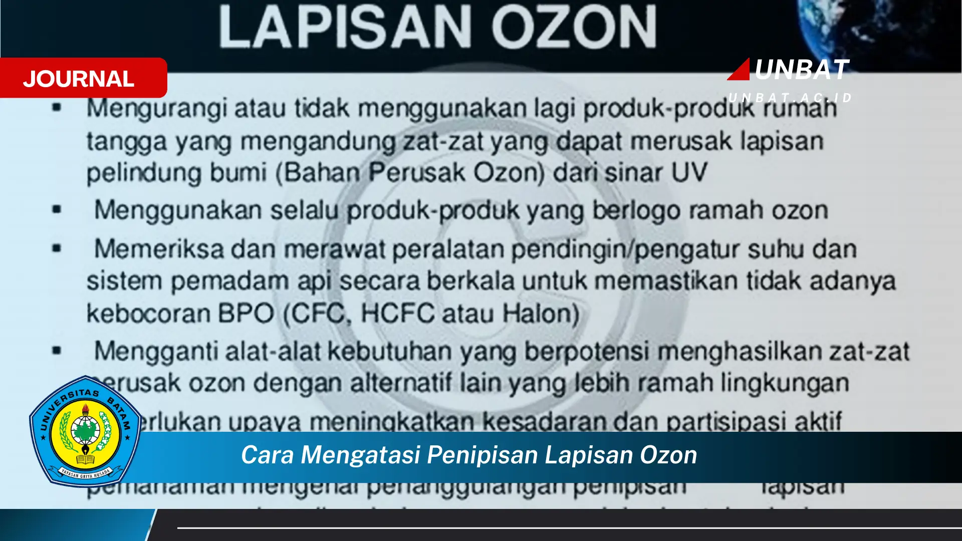 Langkah demi langkah, Cara Mengatasi Penipisan Lapisan Ozon untuk Selamatkan Bumi Kita Langkah demi langkah, Cara Mengatasi Penipisan Lapisan Ozon untuk Selamatkan Bumi Kita